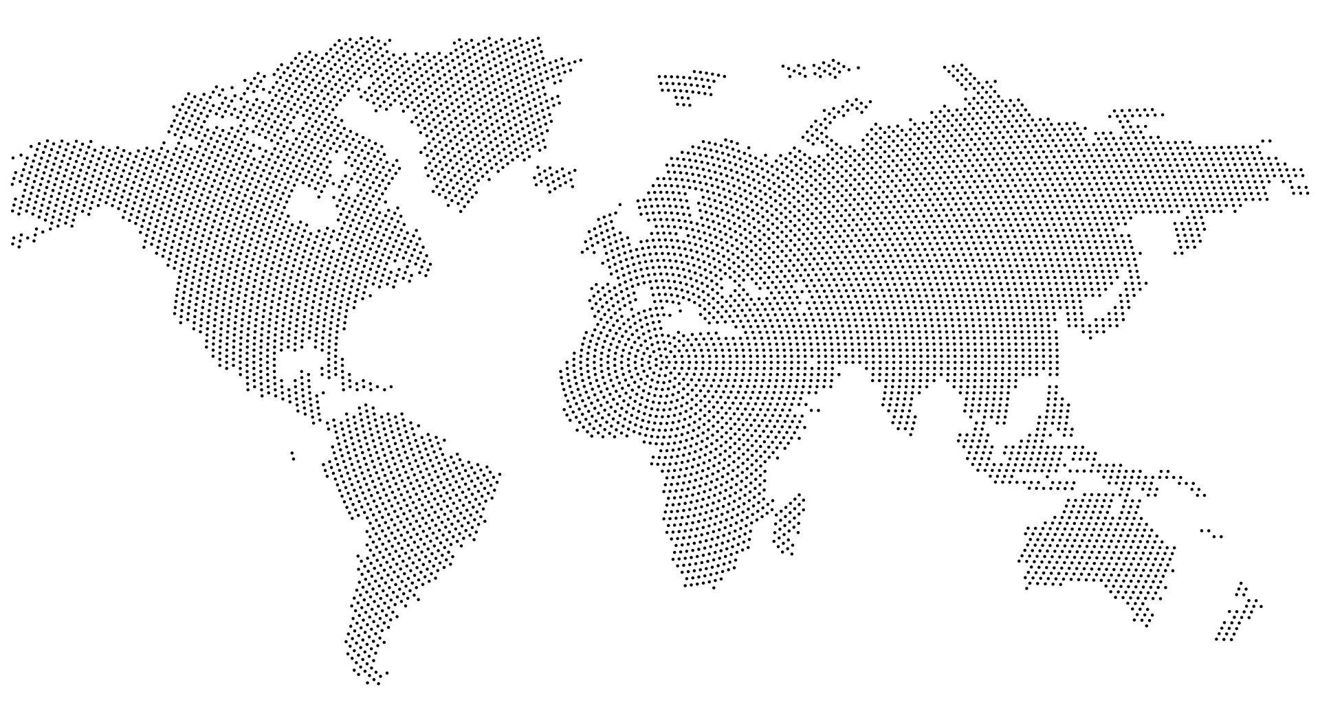 This image is of a world map for the portfolio section of the website.